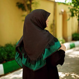 روسری سروین با حاشیه سبز