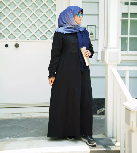 عبا پیراهنی «مها» جنس الیاف طبیعی موسلین